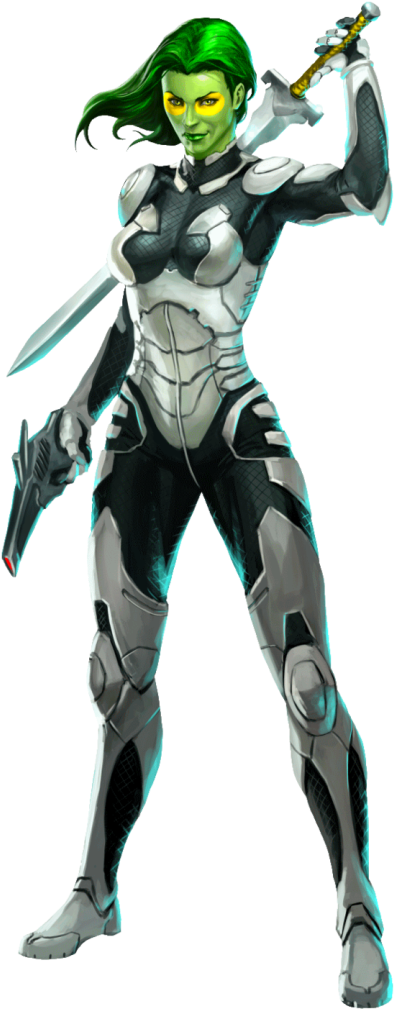 Download Marvel Gamora Comic Png Clipart Gamora Rocket - Marvel Gamora Transparent (260x672), Png Download