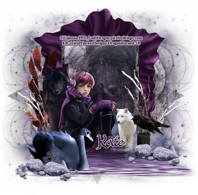 Ptu Gothic Winter Wolf Cluster Frames - Connecticut (700x700), Png Download