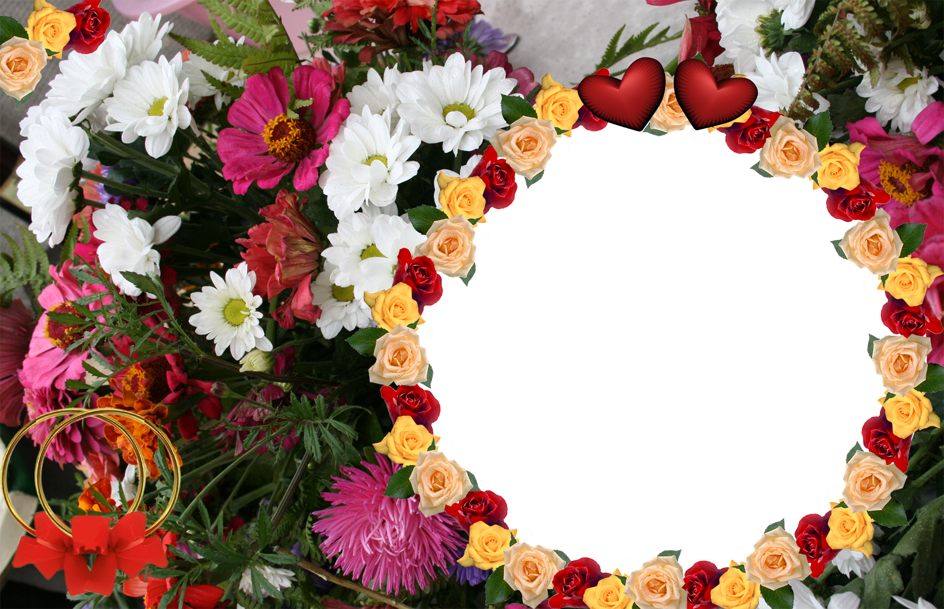 Photo Frames Images Photo Frame Hd Wallpaper And Background - Flower Photo Frames Hd (1906x1230), Png Download