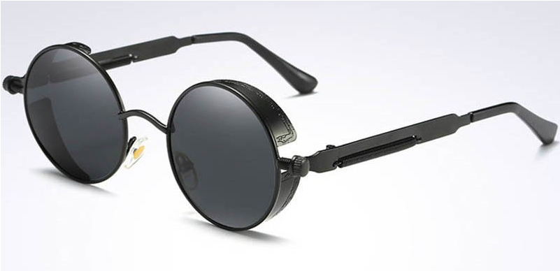 Round Steampunk / Gothic Sunglasses - Godfather Sunglasses (800x800), Png Download