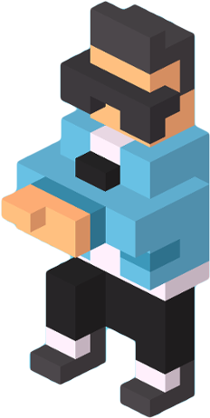 Crossy Road's Psy - Psy Crossy Road (429x612), Png Download