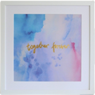 Gold Foil Wall Art Print - Picture Frame (324x381), Png Download