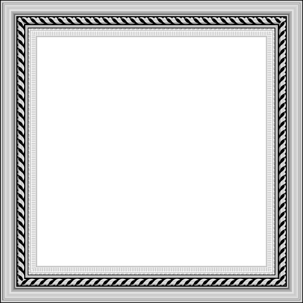 Transparent Silver Png Photo Frame - Monochrome (600x600), Png Download