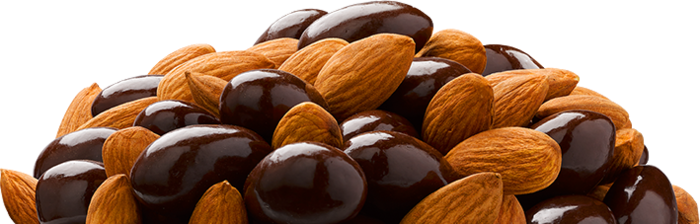 Pile Of Almonds - Almond Chocolate Png (700x224), Png Download