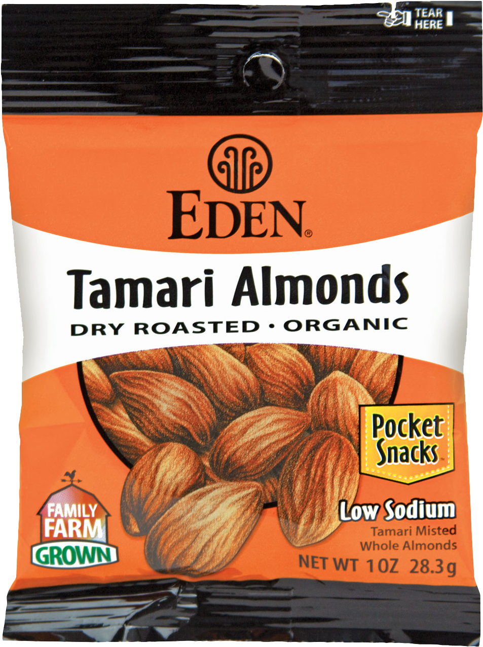 Healthy Office Snacks, Eden Tamari Almonds - Eden Almonds, Tamari, Organic - 1 Oz (1030x1334), Png Download