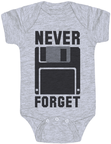 Never Forget The Floppy Baby Onesy - Daddy Game Onesies (484x484), Png Download