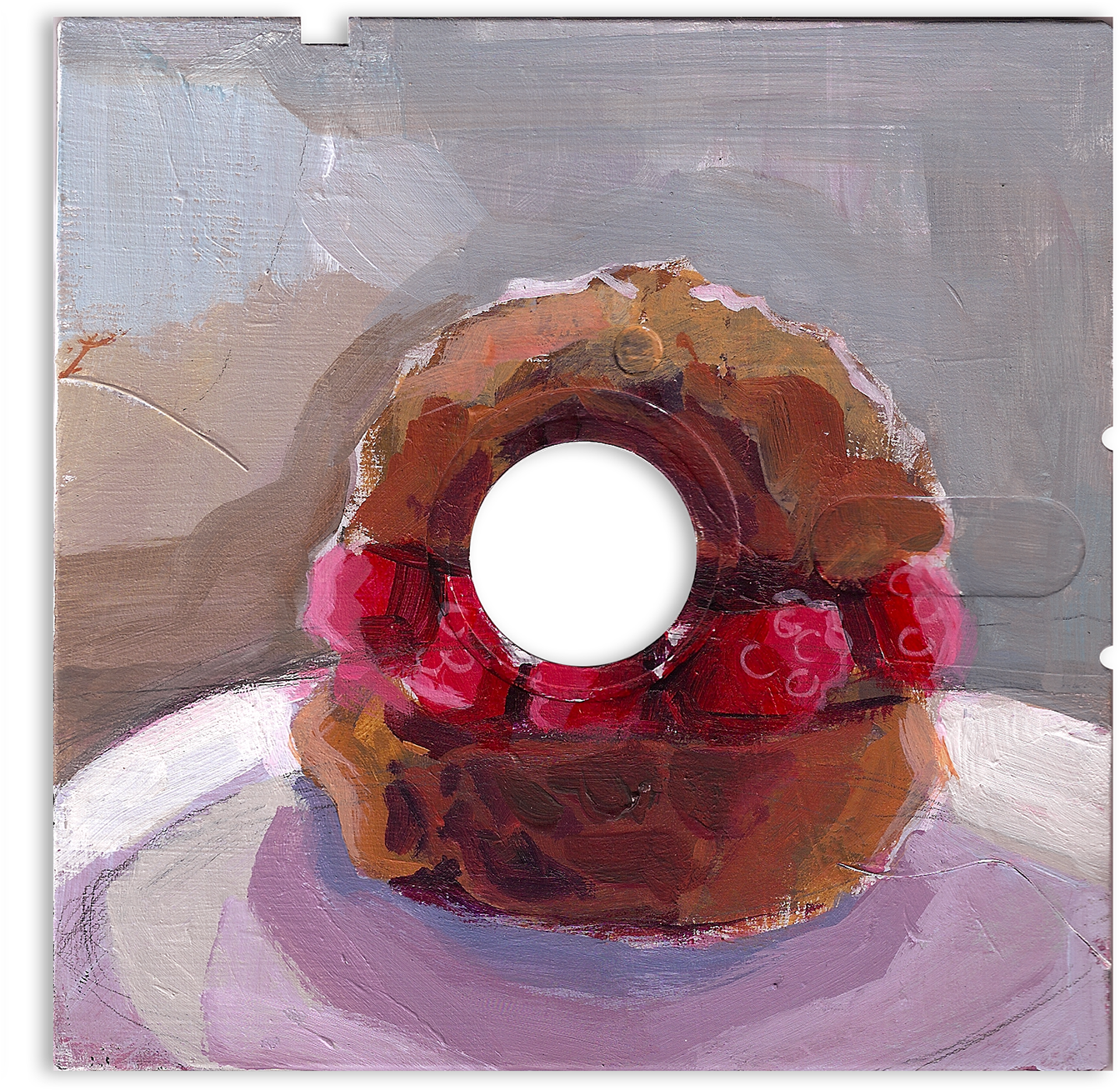 Acrylic And Collage On Floppy Disks - Kuchen (1400x1369), Png Download