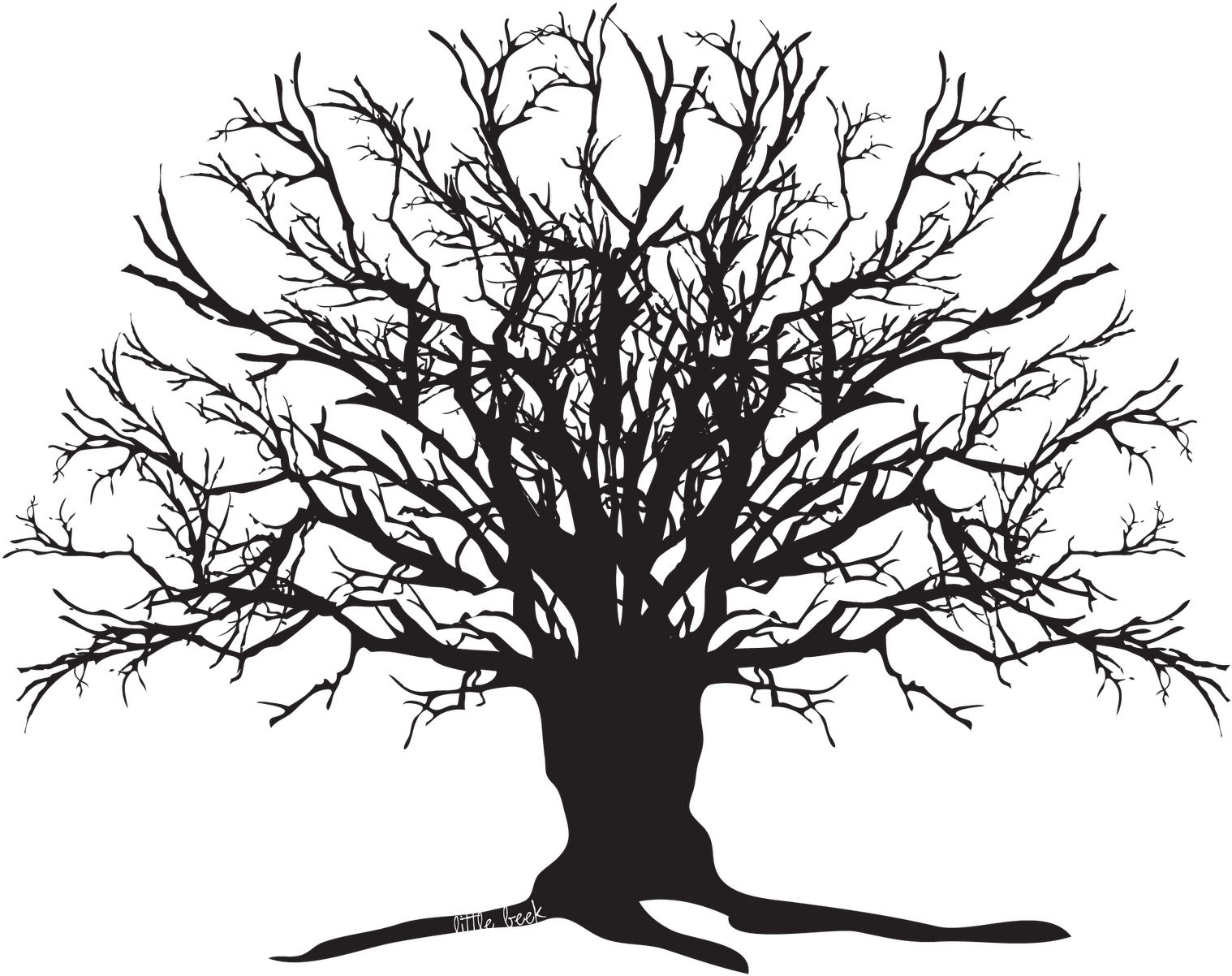 It's Fall And That Means - Creepy Tree Silhouette Png (1600x1381), Png Download