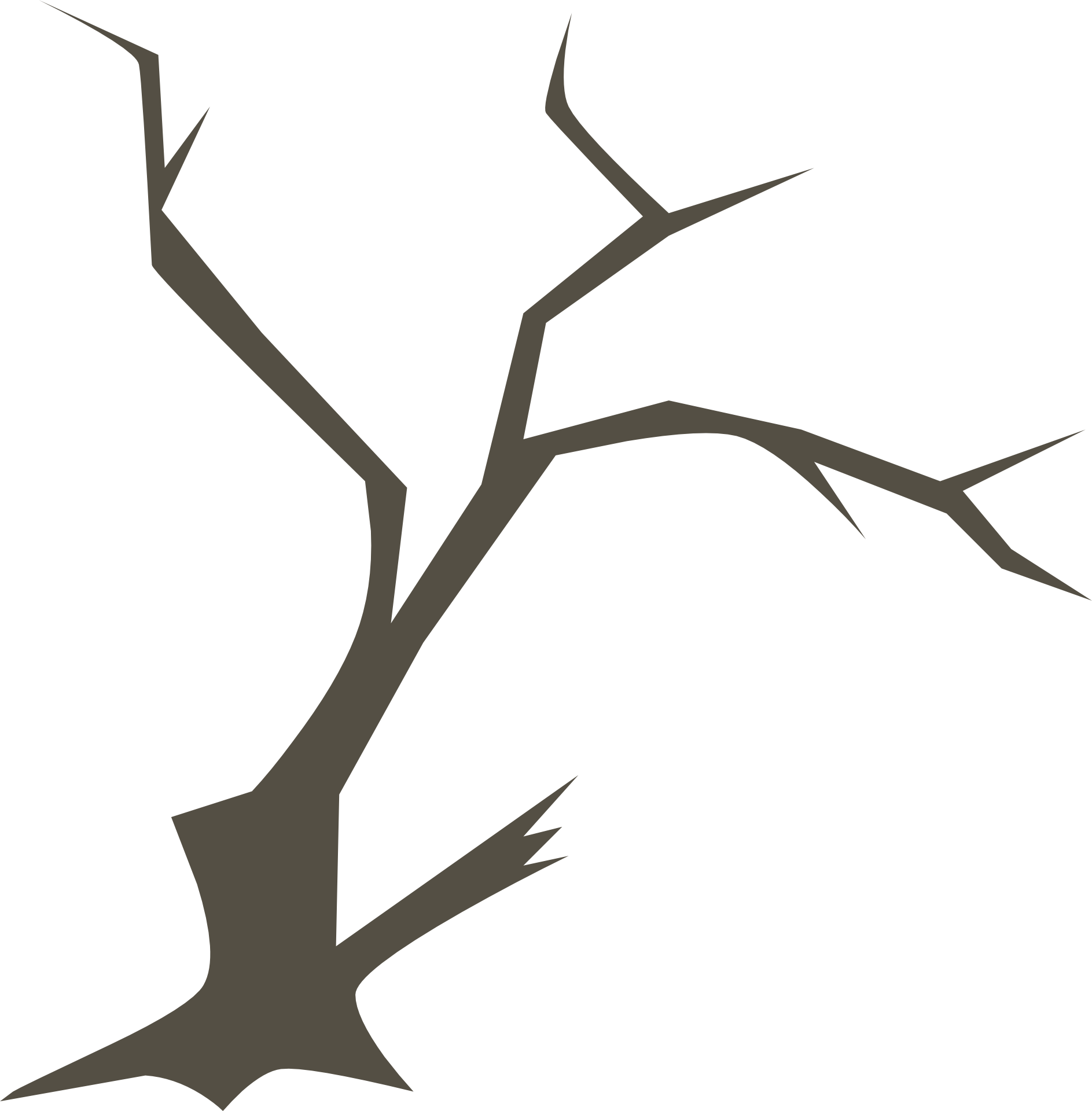 Drawing Of Spooky Tree Without Foliage - Rama Png (1887x1920), Png Download