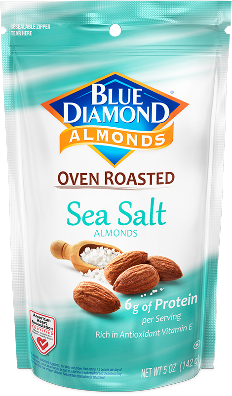 Sea Salt - Blue Diamond Sea Salt Almonds (470x800), Png Download