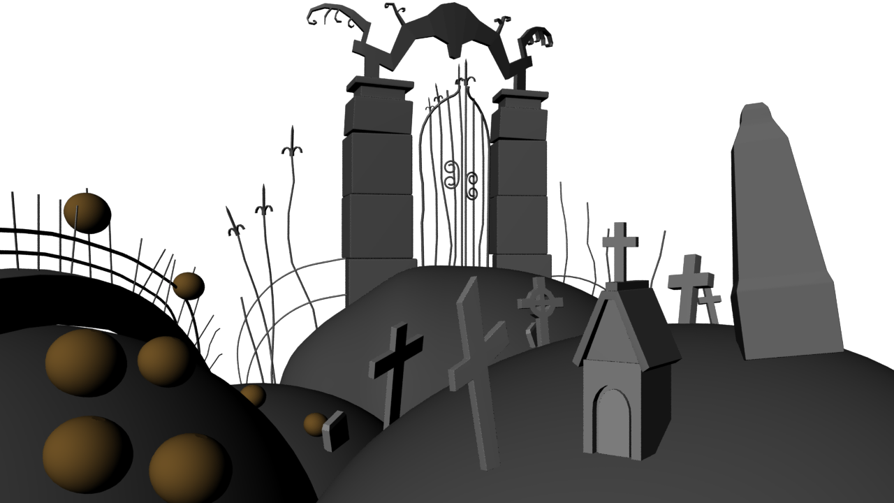 The Nightmare Before Christmas - Nightmare Before Christmas Halloweentown Gate (1280x720), Png Download