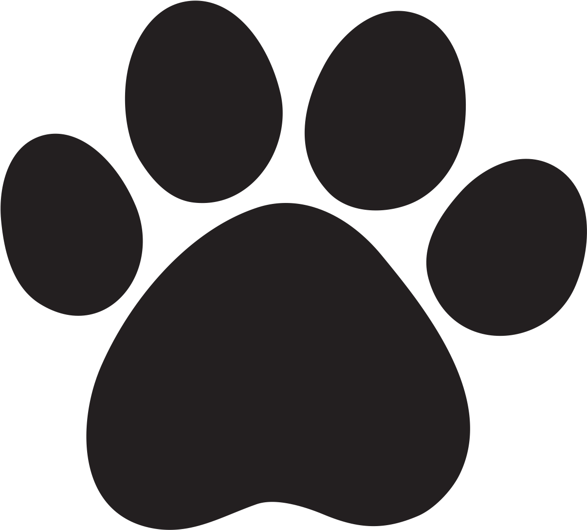 Cat Paws Png Hd - Dog Paw Print Clip Art (1250x1250), Png Download