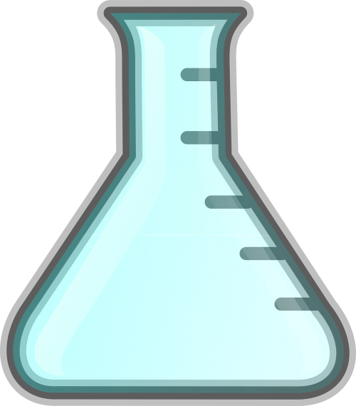 Erlenmeyer Vector Graphics - Science Flasks (500x570), Png Download