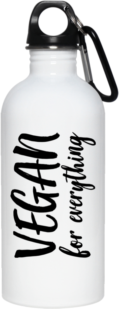 Vegan For Everything Stainless Steel Water Bottle - 99 Problems But Beer Solves Them Funny Tee - Men's (1024x1024), Png Download