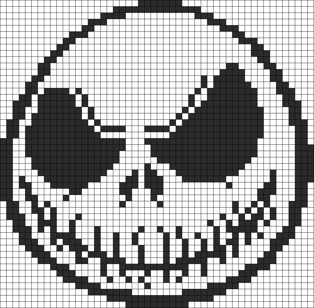 Nightmare Before Christmas Jack Skellington Perler - Jack Skellington Perler Pattern (1051x1030), Png Download
