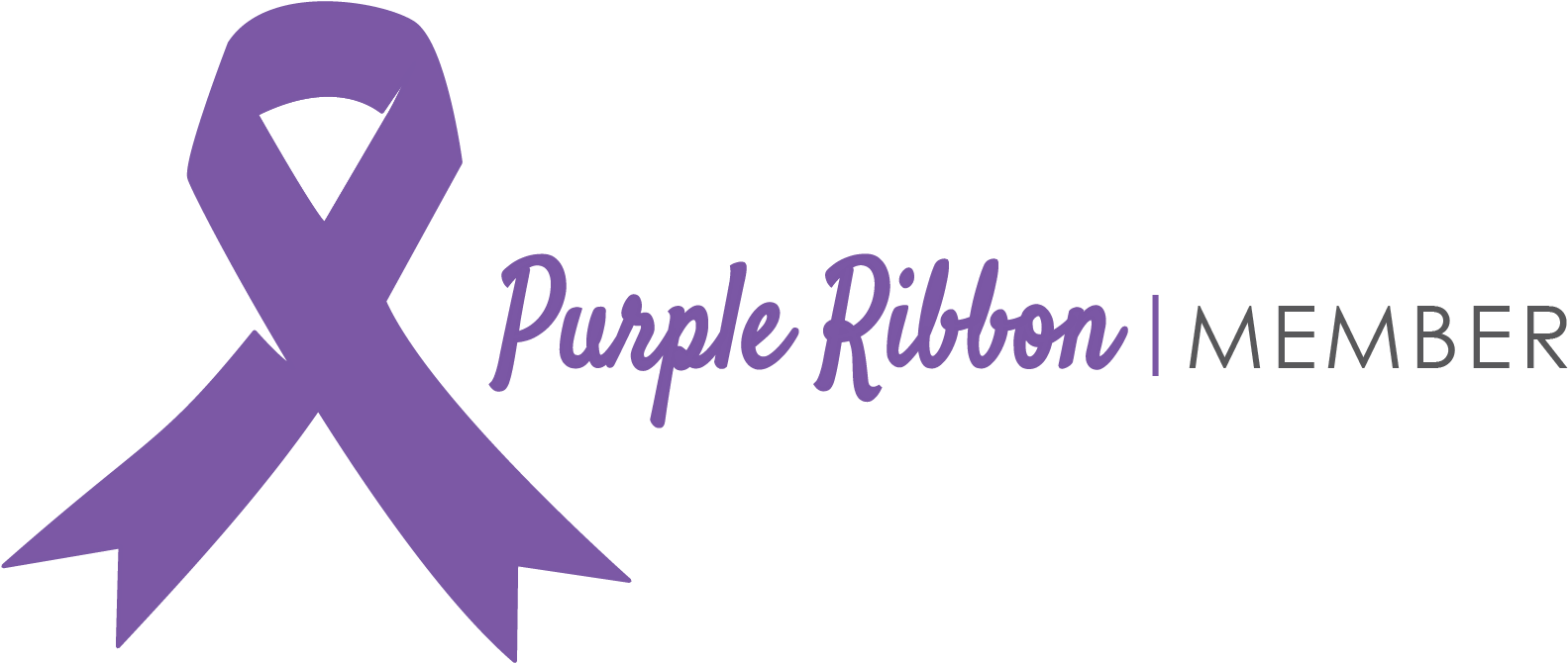 Purple Ribbon Members - Ribbon (1799x777), Png Download