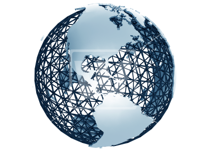Metal Mesh Globe 3d - Mesh (550x366), Png Download
