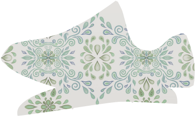 Blue And Green Watercolor Pattern Grus Men's Breathable - Blue And Green Floral Pattern Backpack By Ivaw (500x500), Png Download