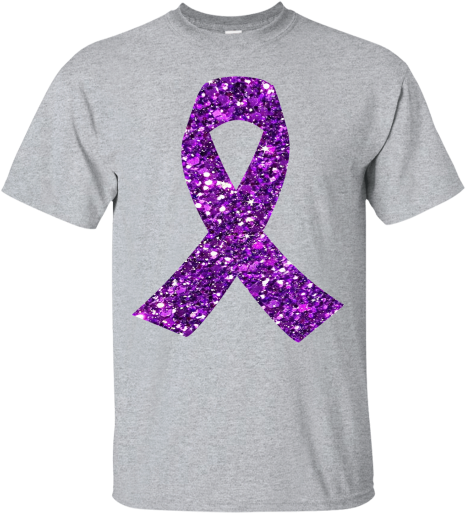 Purple Ribbon - Rescue Dog Mom - Dog T Shirt - T-shirt Sport Grey 5xl (1024x1024), Png Download