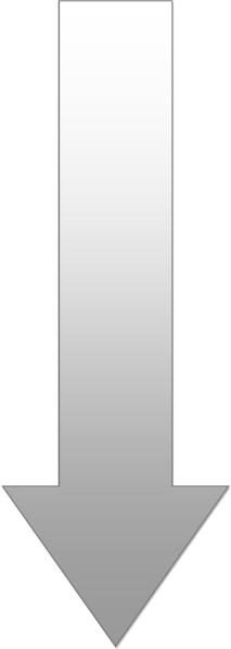 Downwards Arrow Black Gradient - Metal (213x598), Png Download