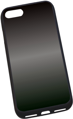 Shades Of Black Gradient Rubber Case For Iphone 7 - Mobile Phone (500x500), Png Download