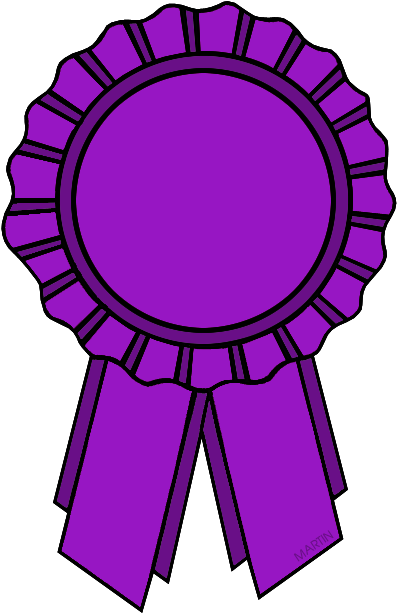 Purple Ribbon - Purple Award Ribbon Clipart (490x648), Png Download