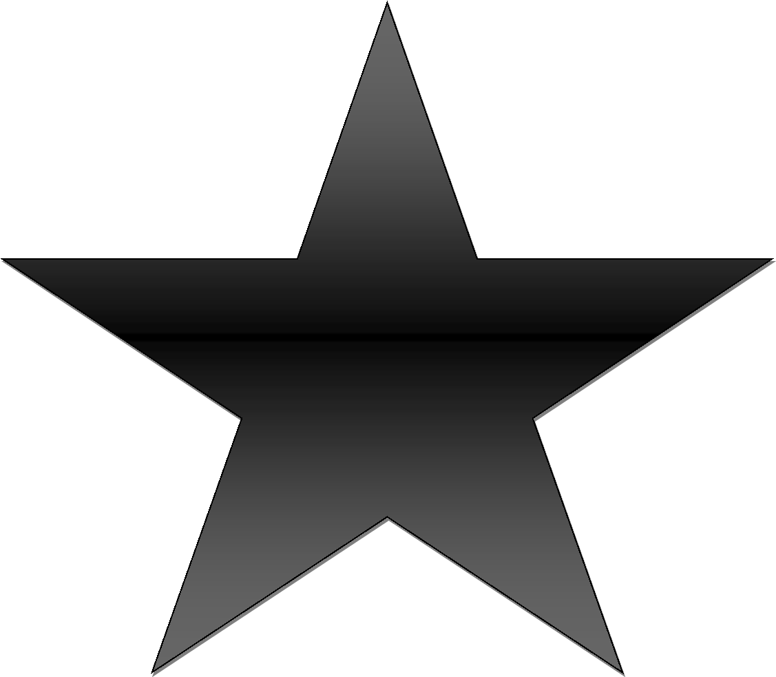 Black Gradient Star - Flower In A Pot (1134x986), Png Download