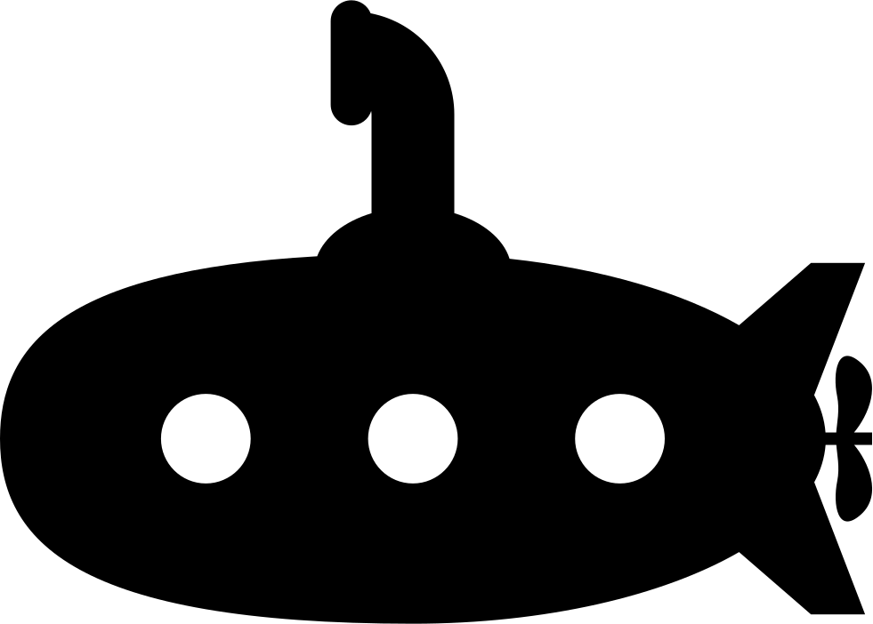 Png File - Silueta De Un Submarino (981x702), Png Download