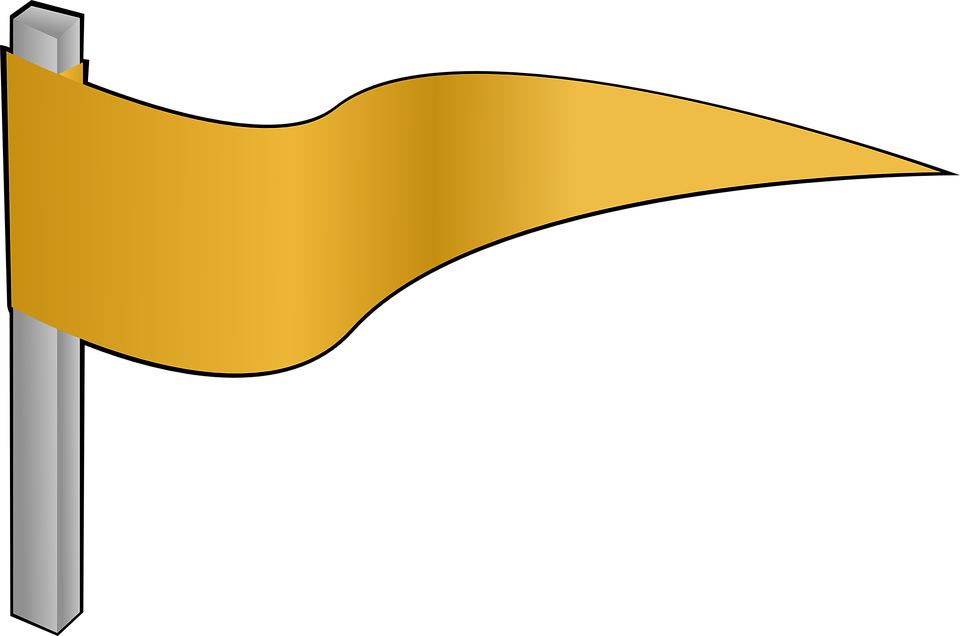 Download Pennant Banner Cliparts Gold Flag Transparent Png Image