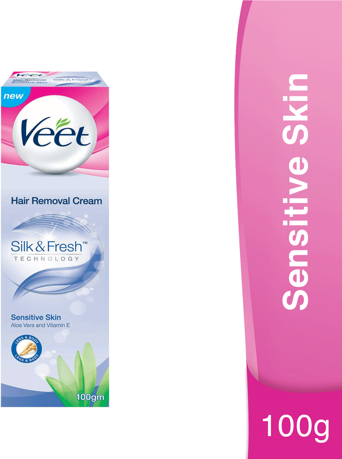 Veet Silk & Fresh Hair Removal Cream For Sensitive - Veet Hair Removal Cream Silk & Fresh (1500x1500), Png Download