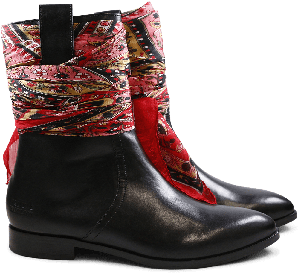 Ankle Boots Jessy 29 Black Silk Black - Laarzen Melvin & Hamilton Jessy 29 Black Silk Black (1024x1024), Png Download