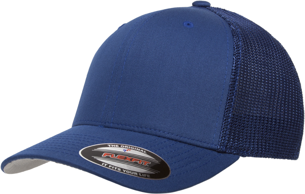 Flexfit Trucker Mesh Royal Rear (1000x700), Png Download