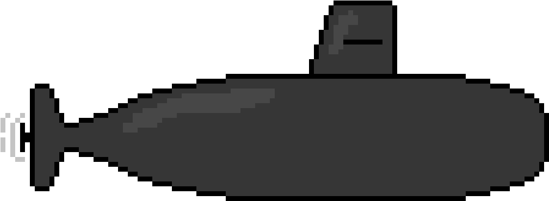 Submarine - Submarine Pixel Art (1280x640), Png Download