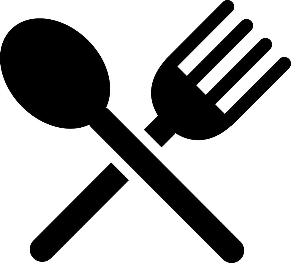 Flatware Silhouette Of A Knife And A Fork Cross Comments - Knife And Fork Symbol (980x884), Png Download