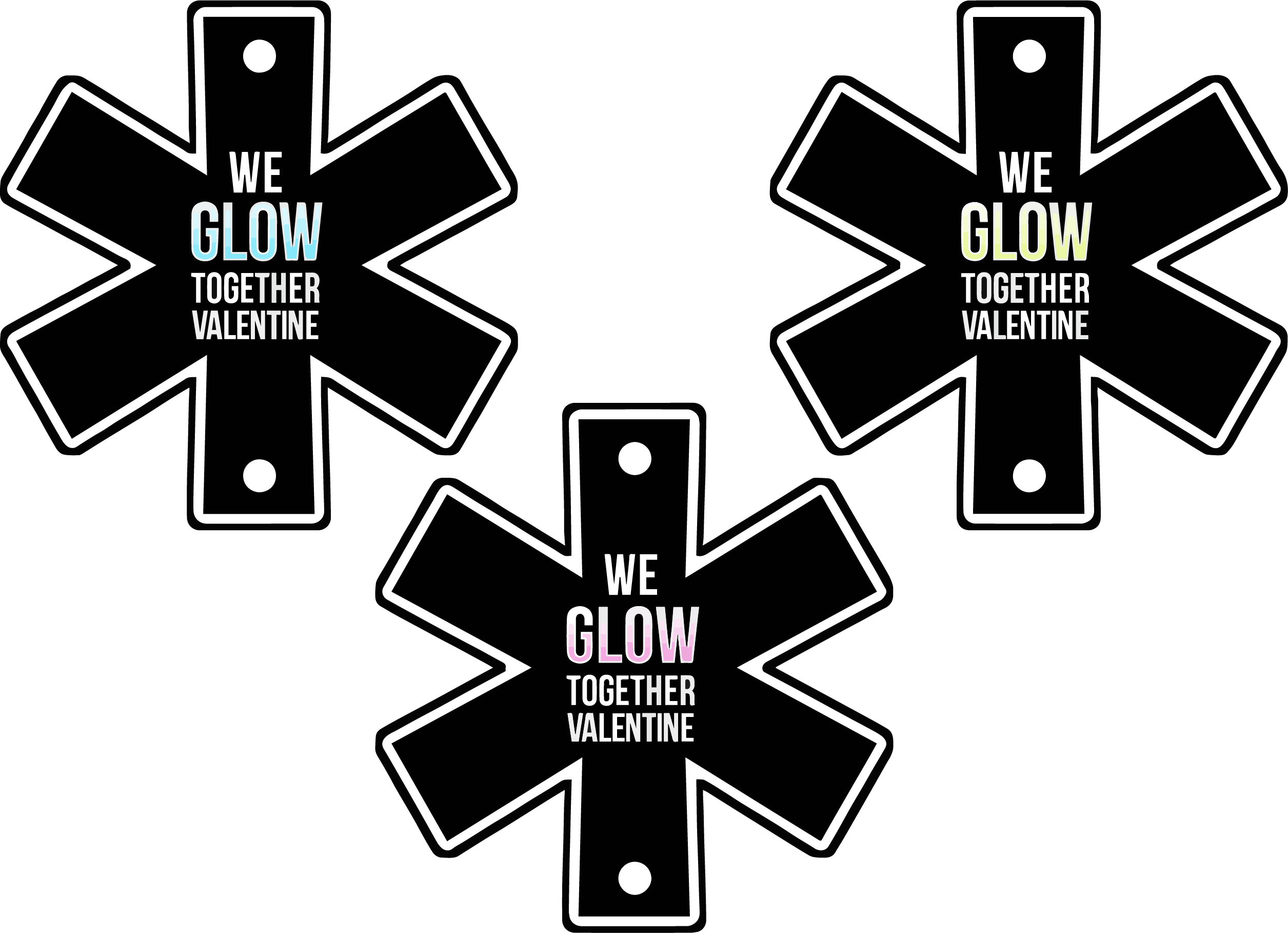 Glow Stick Valentines Supplies - Star Of Life (2511x1818), Png Download