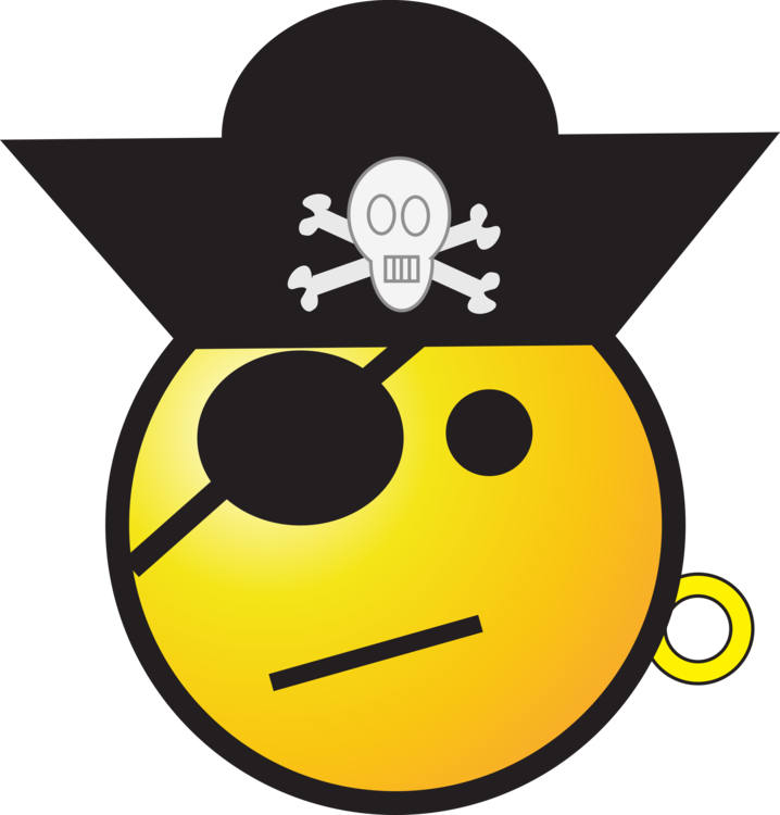 Eyepatch Pirate Emoticon Smiley - Eyepatch Clipart (718x750), Png Download