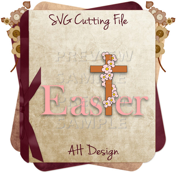 Easter Cross Svg Dxf Eps Png Cutting File - Allstar Baseball Mom Svg (600x600), Png Download