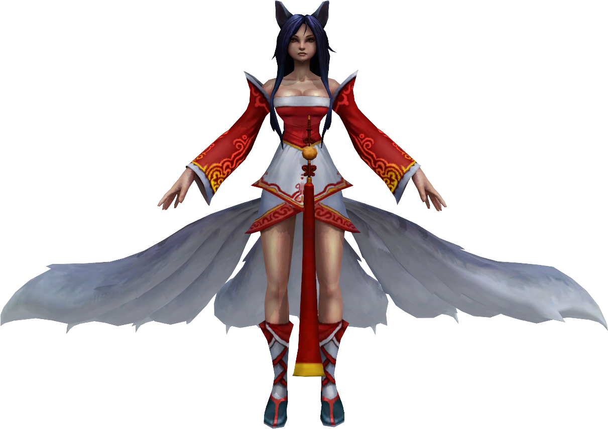 Classic Ahri League Of Legends Skin Model - Ahri League Of Legends In Game (1215x888), Png Download
