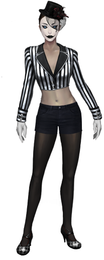 Female Carnival Mime Costume - Woman Mime Png (258x535), Png Download
