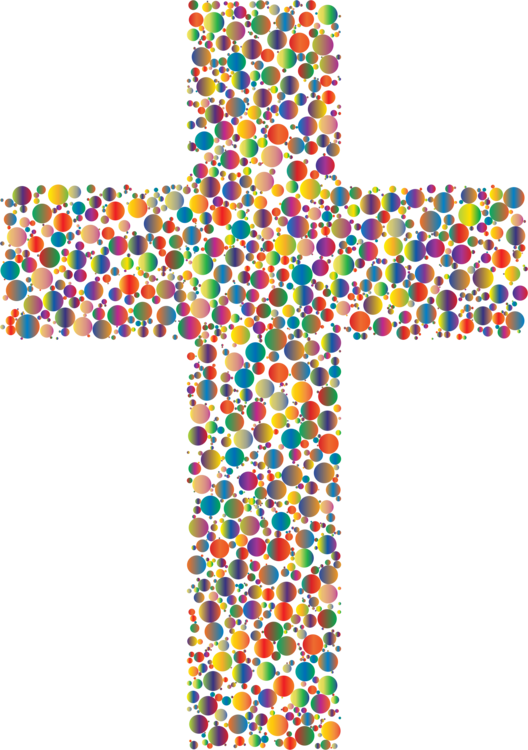Christian Symbol Free Commercial Crucifix Vector Christianity - Colorful Cross Png (528x750), Png Download