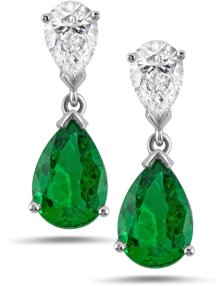 Emerald Earrings (1024x1024), Png Download
