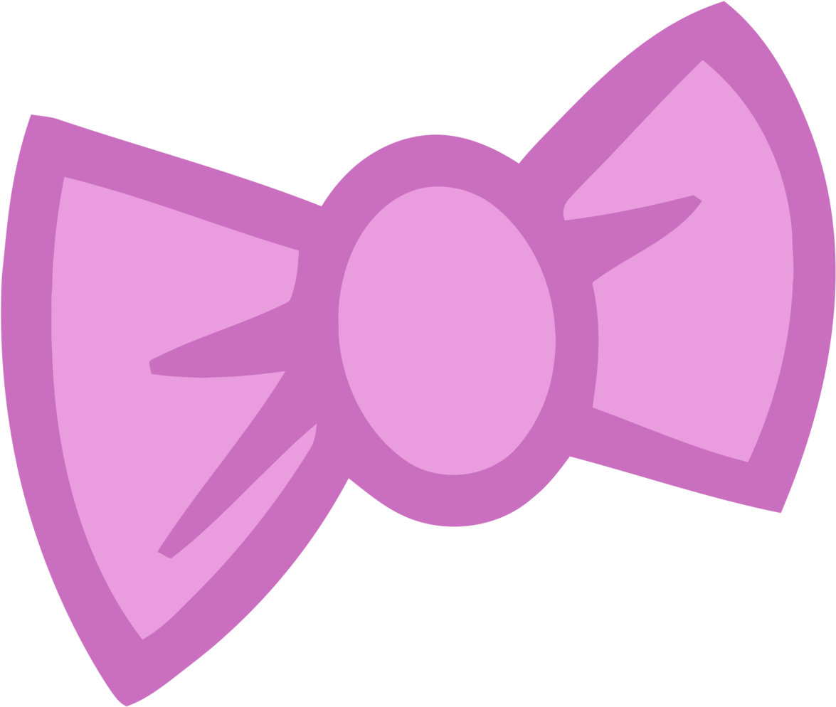 Pink Cartoon Bow Tie Clipart - Hair Ribbon Vector Png (1600x1217), Png Download