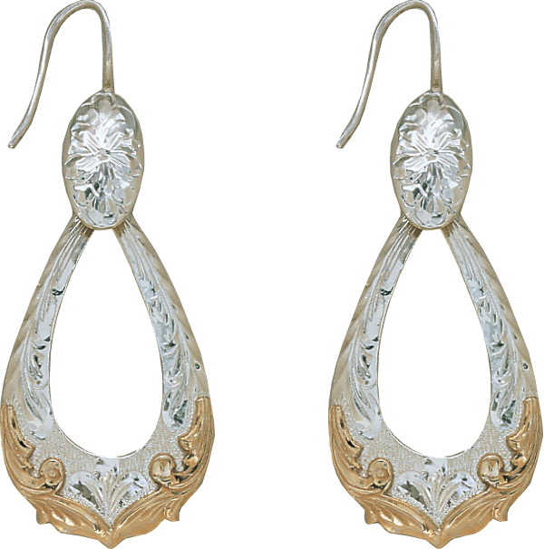 Jacqueline Cutout Sterling & 14k Gold Teardrops - Wsm Motor Mount 011-117 (600x606), Png Download