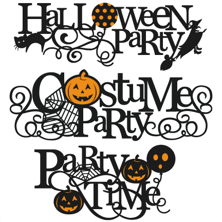 Halloween Party Titles Svg Scrapbook Title Svg Cutting - Halloween Party Title (432x432), Png Download