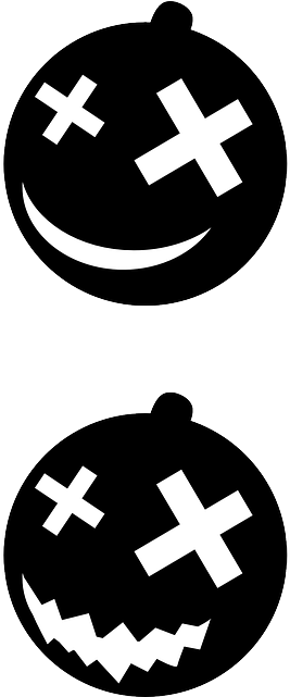 Pumpkin, Face, Happy, Sad, Carved, Lantern, Halloween - Black Halloween Silhouettes Free (320x640), Png Download