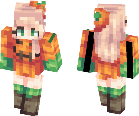 Install Pumpkin // Halloween Skin Instruction - Minecraft Pumpkin Skins (584x497), Png Download