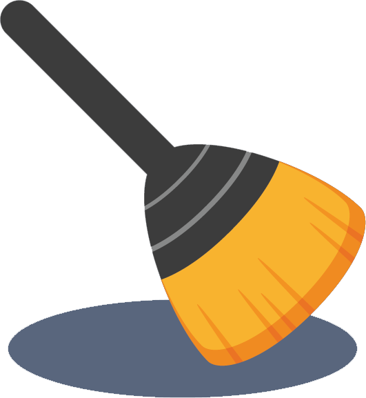 Broom - 扫把 矢量 (531x577), Png Download