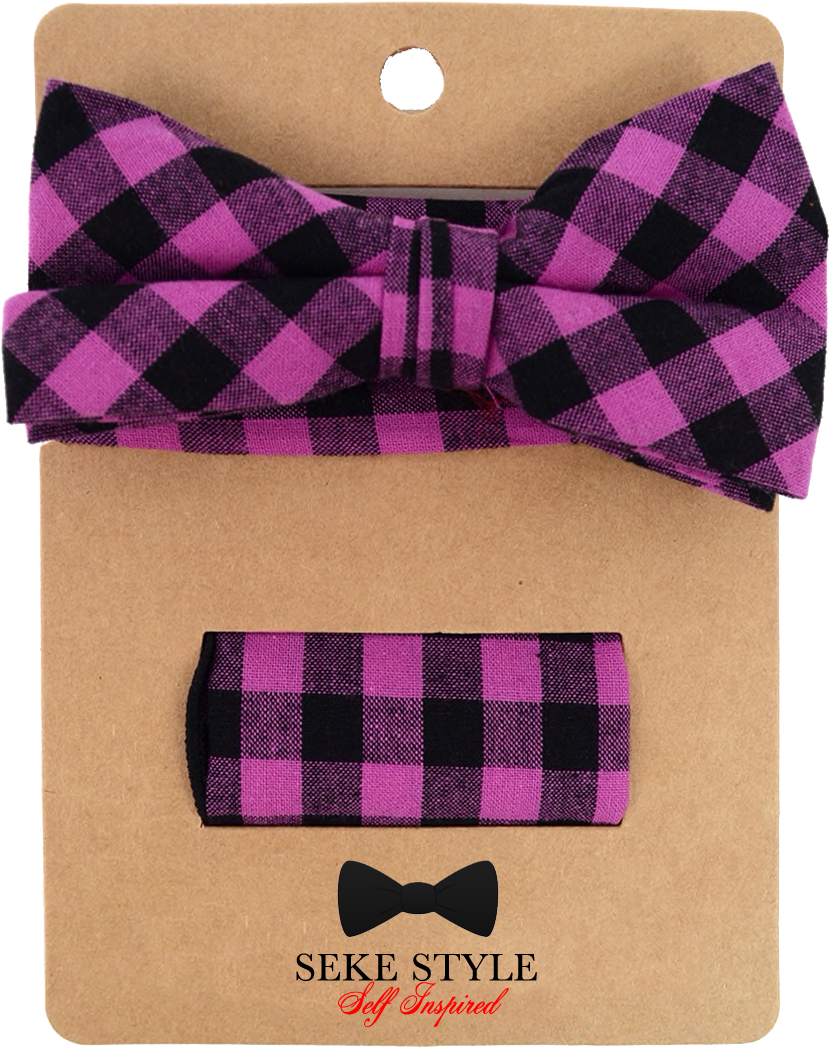Sek'e Bow Tie Purple - Tartan (1200x1200), Png Download