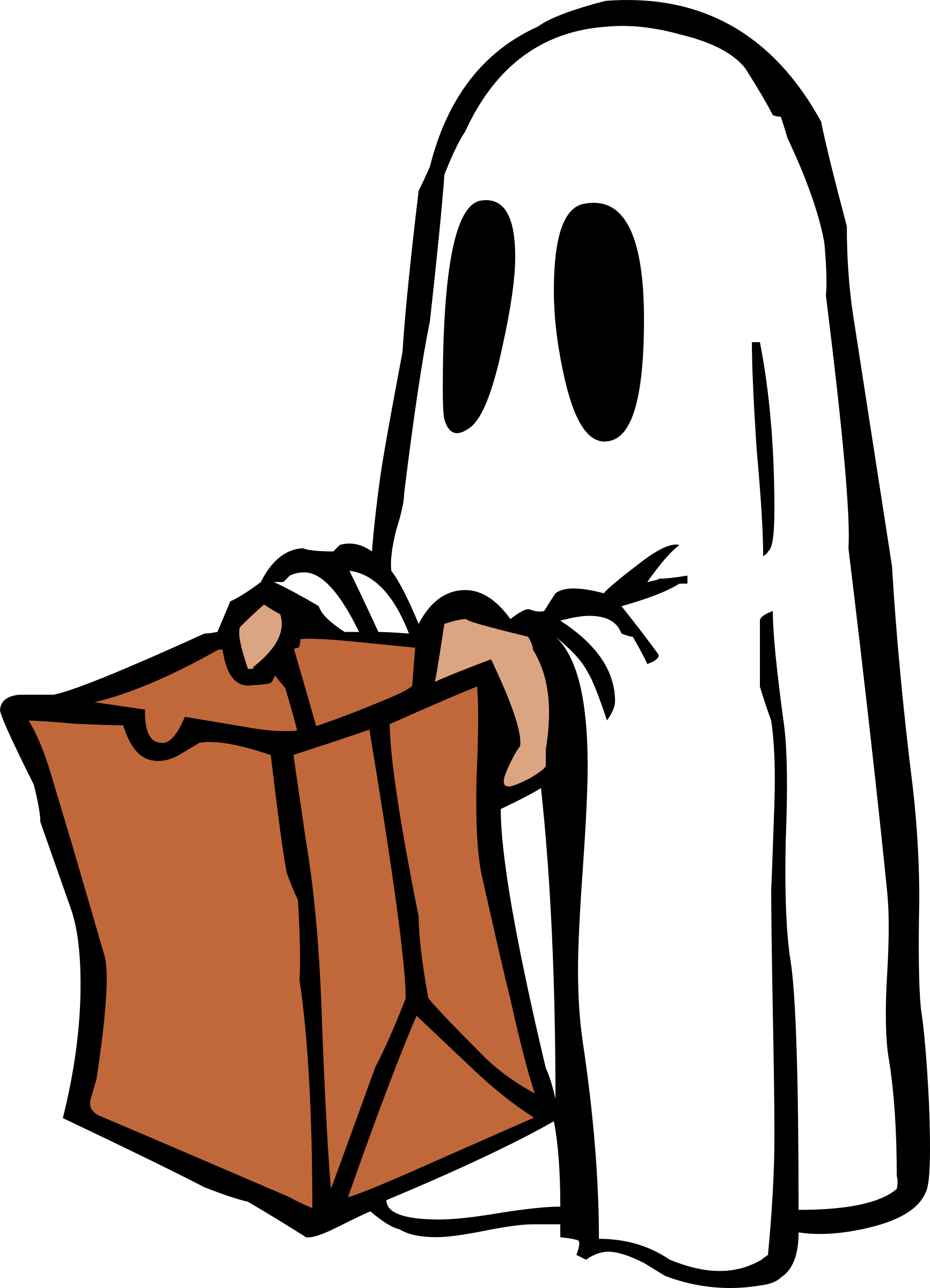 Image Library Download This Ghost Clip Art Is In The - Ghost Trick Or Treating (583x800), Png Download