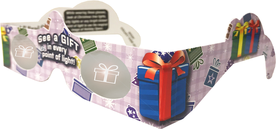 Gift-wrapped Holiday Specs - Polarized 3d System (1024x507), Png Download